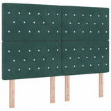 Letto a molle con materasso Verde Scuro 140 x 200 cm Tessuto