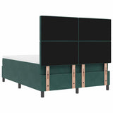 Letto a molle con materasso Verde Scuro 140 x 200 cm Tessuto