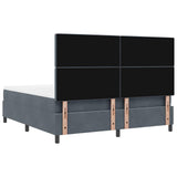 Letto a molle con materasso Grigio scuro 180 x 200 cm Tessuto