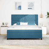 Letto a molle con materasso Blu Scuro 180 x 200 cm Tessuto