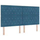 Letto a molle con materasso Blu Scuro 180 x 200 cm Tessuto
