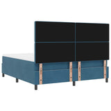 Letto a molle con materasso Blu Scuro 180 x 200 cm Tessuto