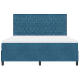 Letto a molle con materasso Blu Scuro 180 x 200 cm Tessuto