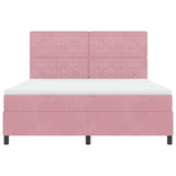 Letto a molle con materasso Rosa 180 x 200 cm Tessuto