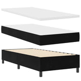 Letto a molle con testiera Nero 100 x 200 cm Velluto