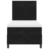 Letto a molle con testiera Nero 100 x 200 cm Velluto