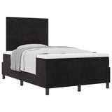 Letto a molle con testiera Nero 120 x 190 cm Velluto