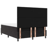 Letto a molle con materasso Nero 140 x 200 cm Velluto
