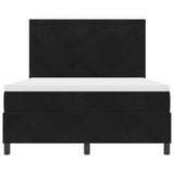Letto a molle con materasso Nero 140 x 200 cm Velluto