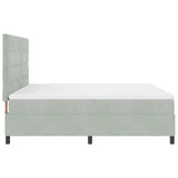 Letto a molle con materasso Grigio chiaro 180 x 200 cm Velluto