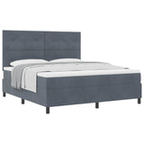 Letto a molle con materasso Grigio scuro 180 x 200 cm Tessuto