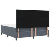 Letto a molle con materasso Grigio scuro 180 x 200 cm Tessuto