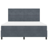 Letto a molle con materasso Grigio scuro 180 x 200 cm Tessuto