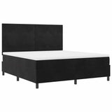 Letto a molle con testiera Nero 180 x 200 cm Velluto