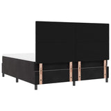 Letto a molle con testiera Nero 180 x 200 cm Velluto