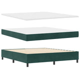 Letto a molle con materasso Verde Scuro 180 x 200 cm Velluto