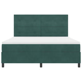 Letto a molle con materasso Verde Scuro 180 x 200 cm Velluto