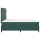 Letto a molle con materasso Verde Scuro 180 x 200 cm Velluto