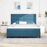 Letto a molle con materasso Blu Scuro 180 x 200 cm Tessuto