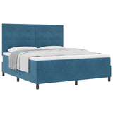 Letto a molle con materasso Blu Scuro 180 x 200 cm Tessuto