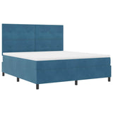 Letto a molle con materasso Blu Scuro 180 x 200 cm Tessuto