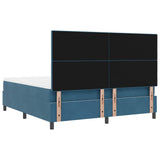Letto a molle con materasso Blu Scuro 180 x 200 cm Tessuto