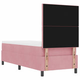 Letto a molle con testiera Rosa 80 x 200 cm Velluto