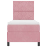 Letto a molle con testiera Rosa 80 x 200 cm Velluto