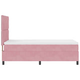Letto a molle con materasso Rosa 100 x 200 cm Tessuto