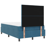 Letto a molle con materasso Blu Scuro 120 x 190 cm Tessuto