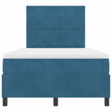 Letto a molle con materasso Blu Scuro 120 x 190 cm Tessuto