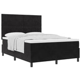 Letto a molle con materasso Nero 140 x 200 cm Tessuto