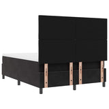 Letto a molle con materasso Nero 140 x 200 cm Tessuto