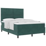 Letto a molle con materasso Verde Scuro 140 x 200 cm Tessuto