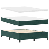 Letto a molle con materasso Verde Scuro 140 x 200 cm Tessuto