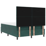 Letto a molle con materasso Verde Scuro 140 x 200 cm Tessuto