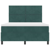 Letto a molle con materasso Verde Scuro 140 x 200 cm Tessuto