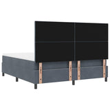 Letto a molle con materasso Grigio scuro 180 x 200 cm Tessuto