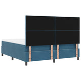 Letto a molle con materasso Blu Scuro 180 x 200 cm Tessuto