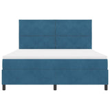 Letto a molle con materasso Blu Scuro 180 x 200 cm Tessuto