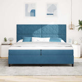 Letto a molle con materasso Blu Scuro 200 x 200 cm Tessuto