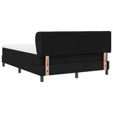 Letto a molle con materasso Nero 140 x 190 cm Tessuto