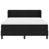 Letto a molle con materasso Nero 140 x 190 cm Tessuto