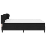 Letto a molle con materasso Nero 140 x 190 cm Tessuto