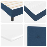 Letto a molle con materasso Blu 80 x 200 cm Tessuto