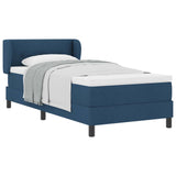 Letto a molle con testiera Blu 90 x 190 cm Tessuto