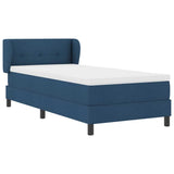 Letto a molle con testiera Blu 90 x 190 cm Tessuto