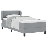 Letto a molle con materasso Grigio chiaro 100 x 200 cm Tessuto