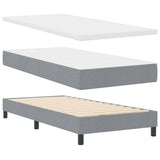 Letto a molle con materasso Grigio chiaro 100 x 200 cm Tessuto