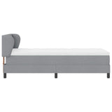 Letto a molle con testiera Grigio chiaro 100 x 200 cm Tessuto